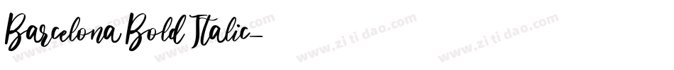 Barcelona Bold Italic字体转换